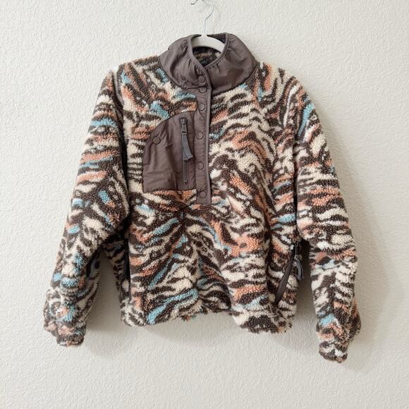 Free People Movement Hit The Slopes Fleece Pullover Desert Combo Size M - Picture 3 of 8